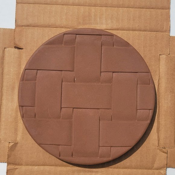 Retired Longaberger Pottery Button Basket Brick Warmer Stone #30198 - Like New - Picture 3 of 8